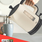 Evia Çayzade Krem 2200 Watt Cam Demlikli Bpa Içermeyen Çay Makinesi Ve Su Isıtıcısı EA-4308J