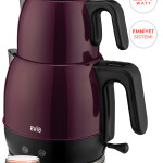 Evia Ladem Mor Geniş Kapasiteli 2200 Watt Paslanmaz Çelik Çay Makinesi Ve Su Isıtıcısı EA-4309 