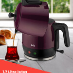 Evia Ladem Mor Geniş Kapasiteli 2200 Watt Paslanmaz Çelik Çay Makinesi Ve Su Isıtıcısı EA-4309M