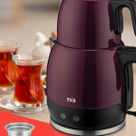 Evia Ladem Mor Geniş Kapasiteli 2200 Watt Paslanmaz Çelik Çay Makinesi Ve Su Isıtıcısı EA-4309 
