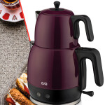 Evia Ladem Mor Geniş Kapasiteli 2200 Watt Paslanmaz Çelik Çay Makinesi Ve Su Isıtıcısı EA-4309 