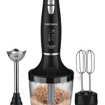 GoldMaster Fastmix Siyah 1000 Watt Sessiz Hız Ayarlı 3 In 1 Doğrama Karıştırma Blender Seti 